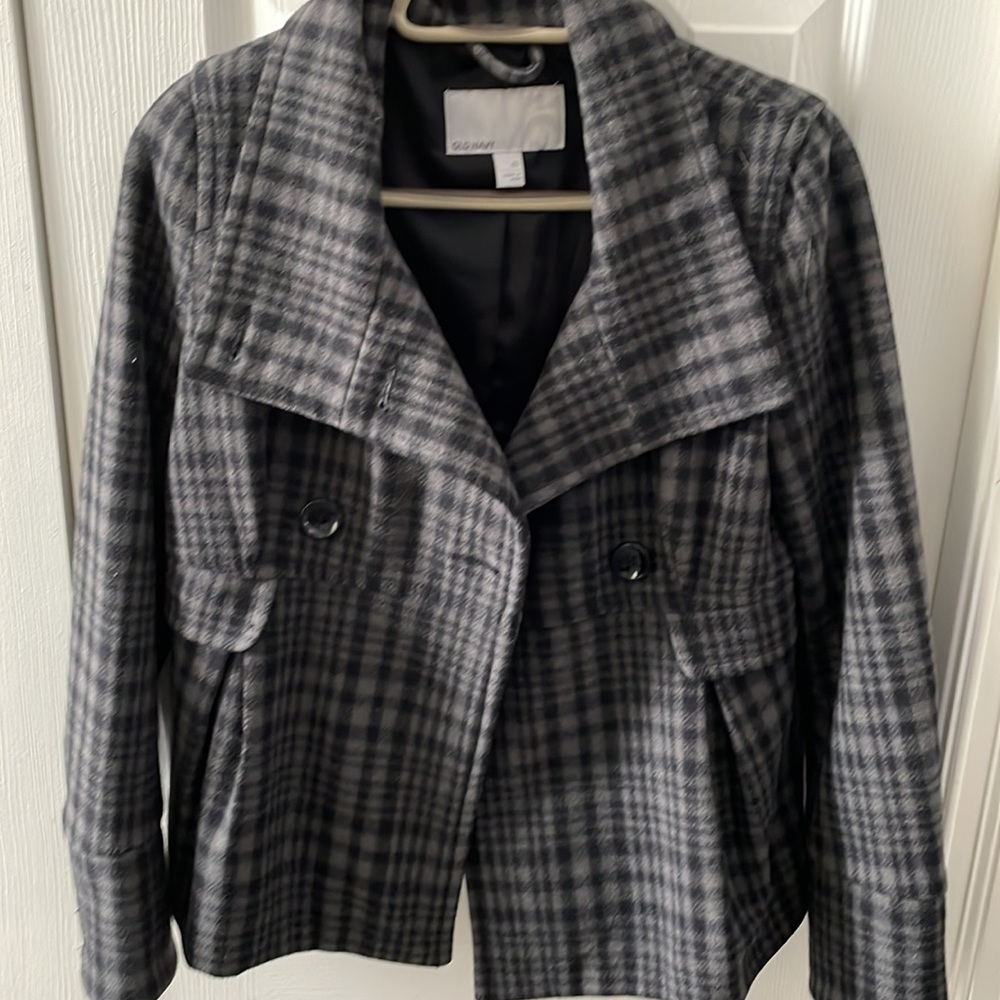 Old Navy grey plaid XS jacket